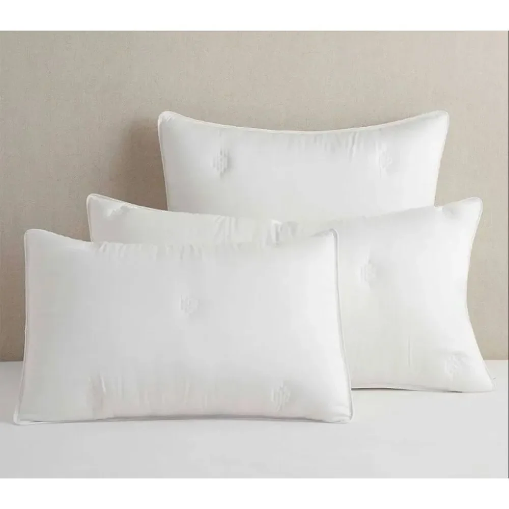 2 Pottery Barn Tencel Lyocell Quilted Shams Standard Charcoal